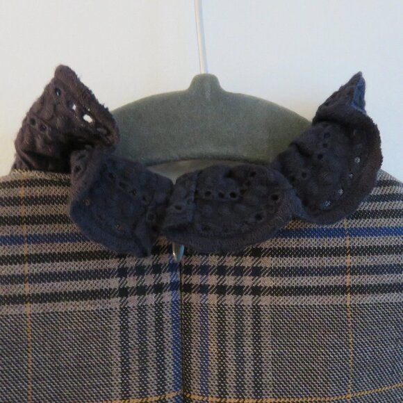 SEA NEW YORK Wool Blend Plaid Dark Academia Shift Dress Officecore - Size US 0 - Picture 11 of 16